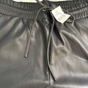 LOFT Faux Leather Straight Leg Pants NWT